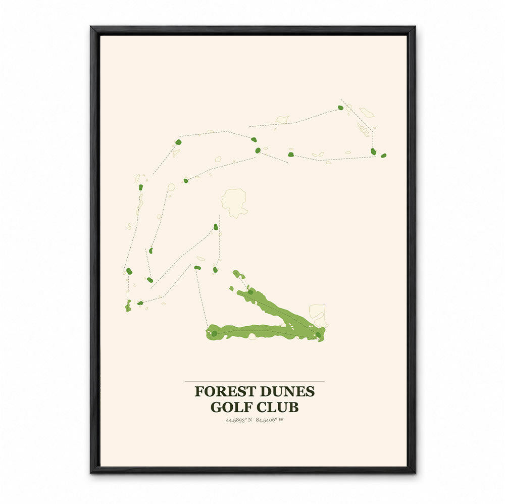 Forest Dunes course map in Michigan USA