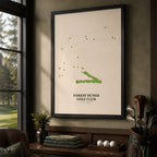 Forest Dunes Golf Course Map Print Poster | Michigan USA Golf Wall Art