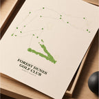 Forest Dunes Golf Course Map Print Poster | Michigan USA Golf Wall Art