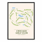 Chicago course map in Illinois USA