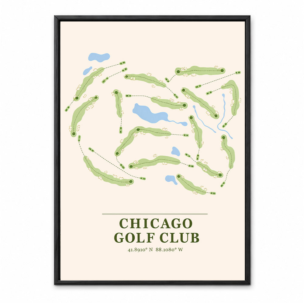 Chicago course map in Illinois USA