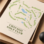 Chicago Golf Course Map Print Poster | Illinois USA Golf Wall Art