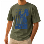 Vintage Patriotic Golf Unisex T-Shirt - American Flag Golfer Graphic Tee