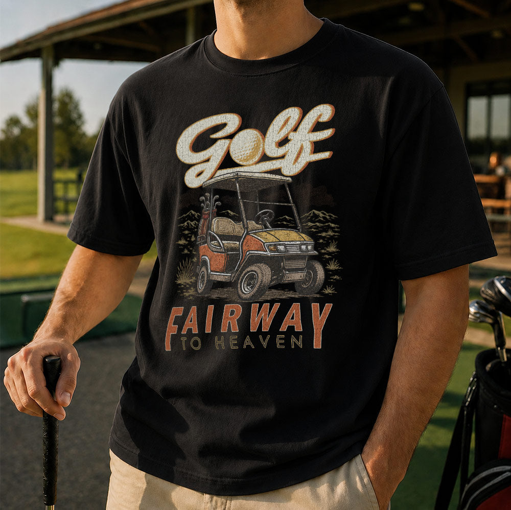 Funny Golf Fairway To Heaven Unisex T-Shirt - Golf Lover Graphic Tee
