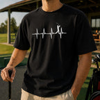Funny Golf Heartbeat Short Sleeve Unisex T-Shirt - Golfer Gift Graphic Tee