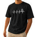 Funny Golf Heartbeat Short Sleeve Unisex T-Shirt - Golfer Gift Graphic Tee