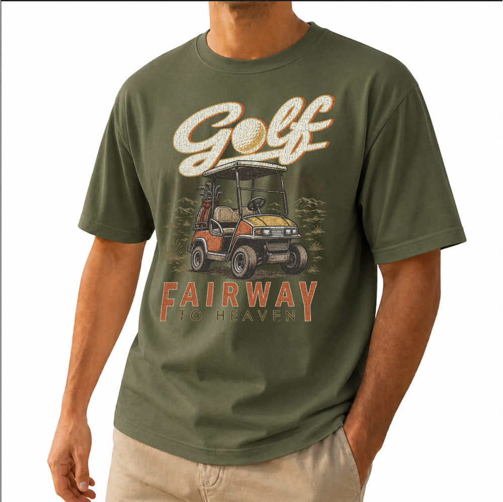 Funny Golf Fairway To Heaven Unisex T-Shirt - Golf Lover Graphic Tee