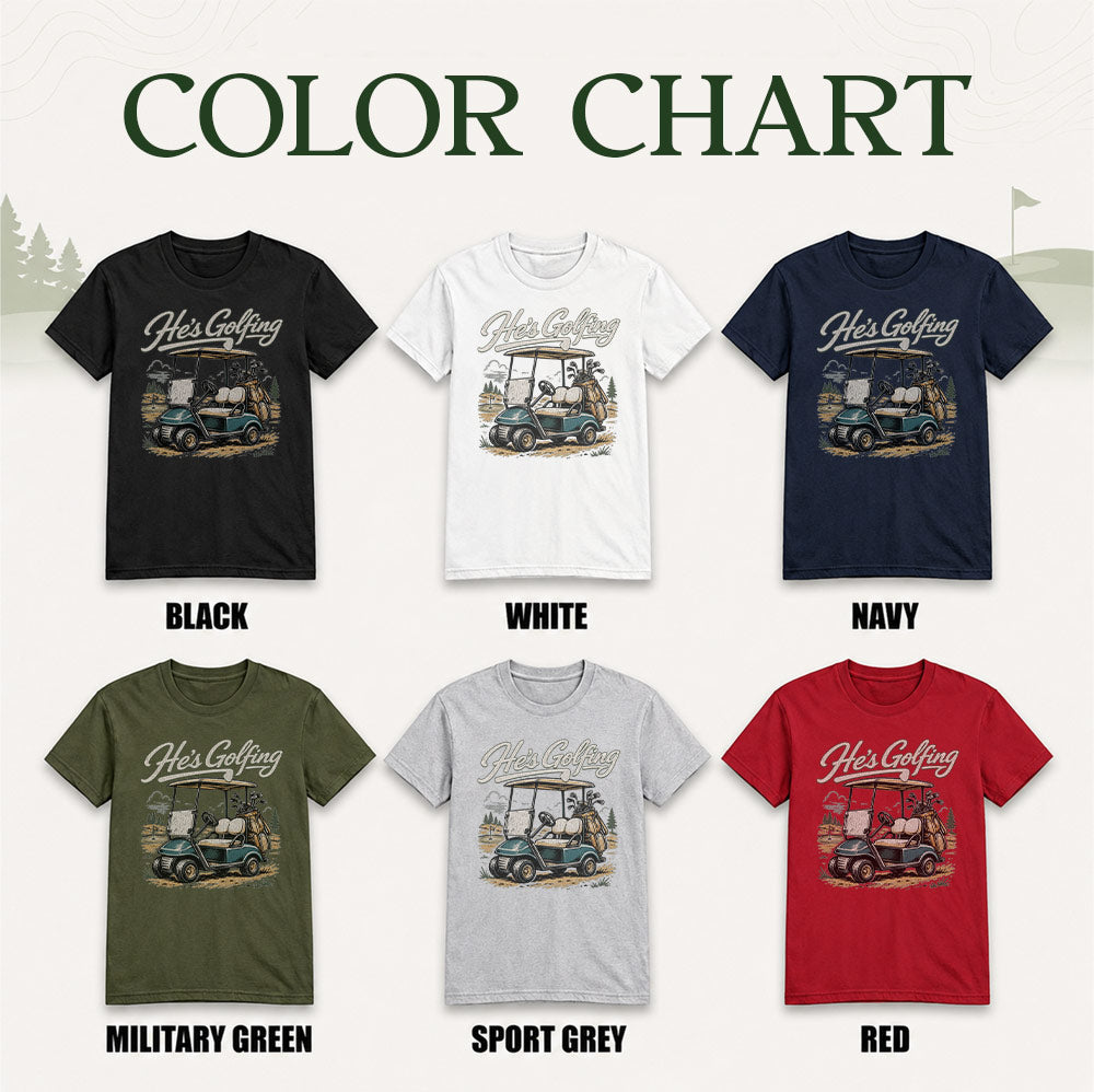 He's Golfing golf tee available colors chart