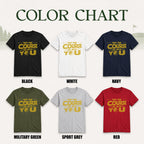 May The Course Be With You golf t-shirt color chart