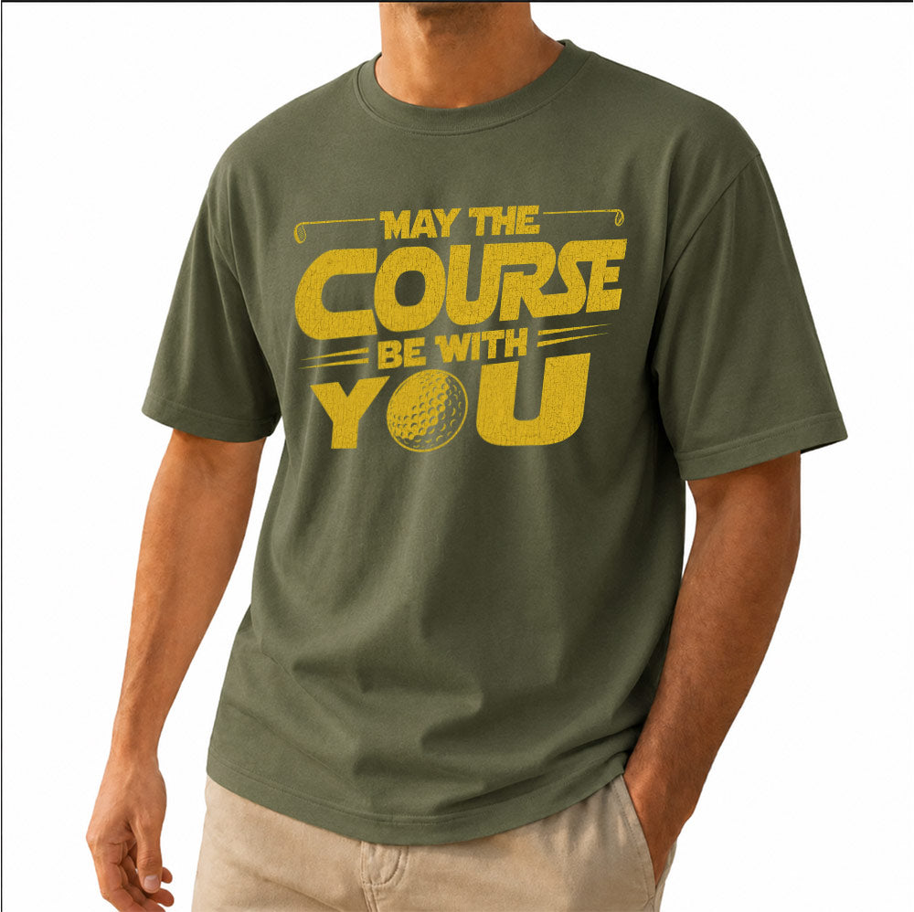 May The Course Be With You golf t-shirt in green