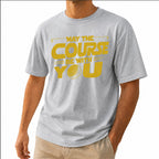 May The Course Be With You golf t-shirt in gray