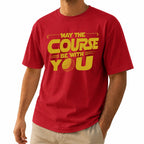 May The Course Be With You golf t-shirt in red