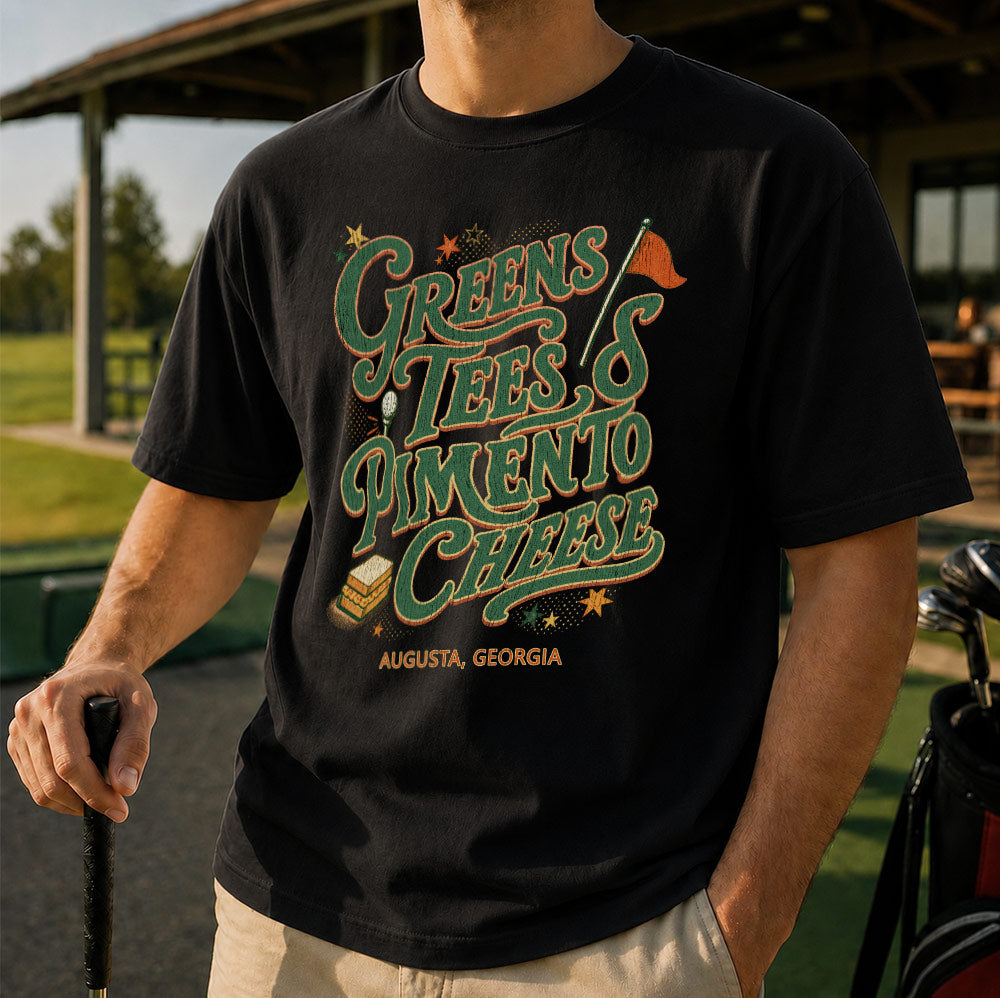 Greens Tees Pimento Cheese golf t-shirt lifestyle 2