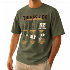 Things I Do In My Spare Time golf t-shirt in green