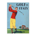 Vintage Golf In Italy vintage golf poster, retro golf wall art