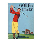 Vintage Golf In Italy vintage golf poster, retro golf wall art