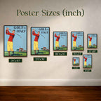 Vintage Golf In Italy Vintage Golf Poster | Retro Golf Wall Art Decor