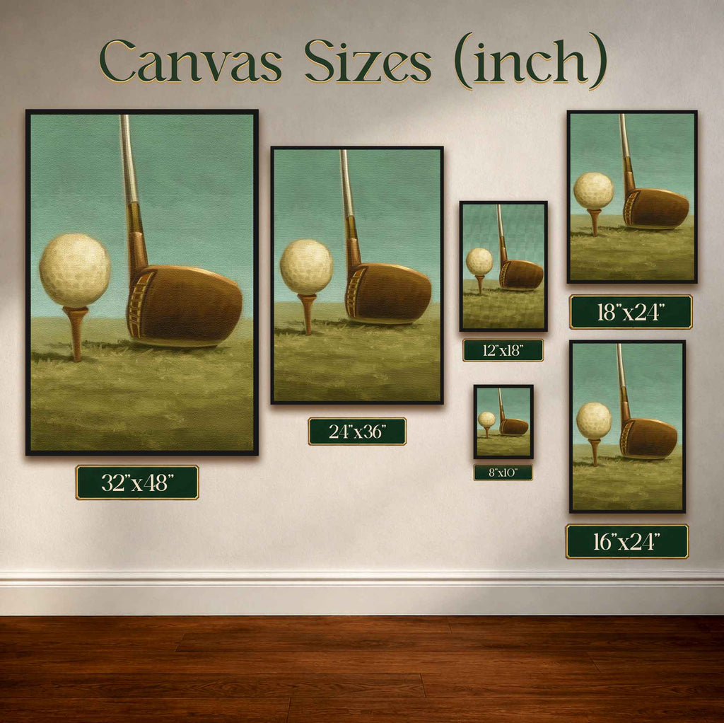 Golf, Tee & Club copy Vintage Golf Poster | Retro Golf Wall Art Decor