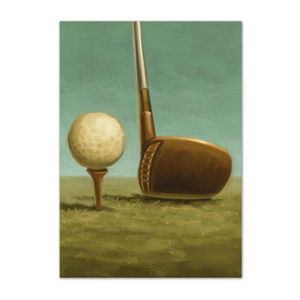 Golf, Tee & Club copy vintage golf poster, retro golf wall art
