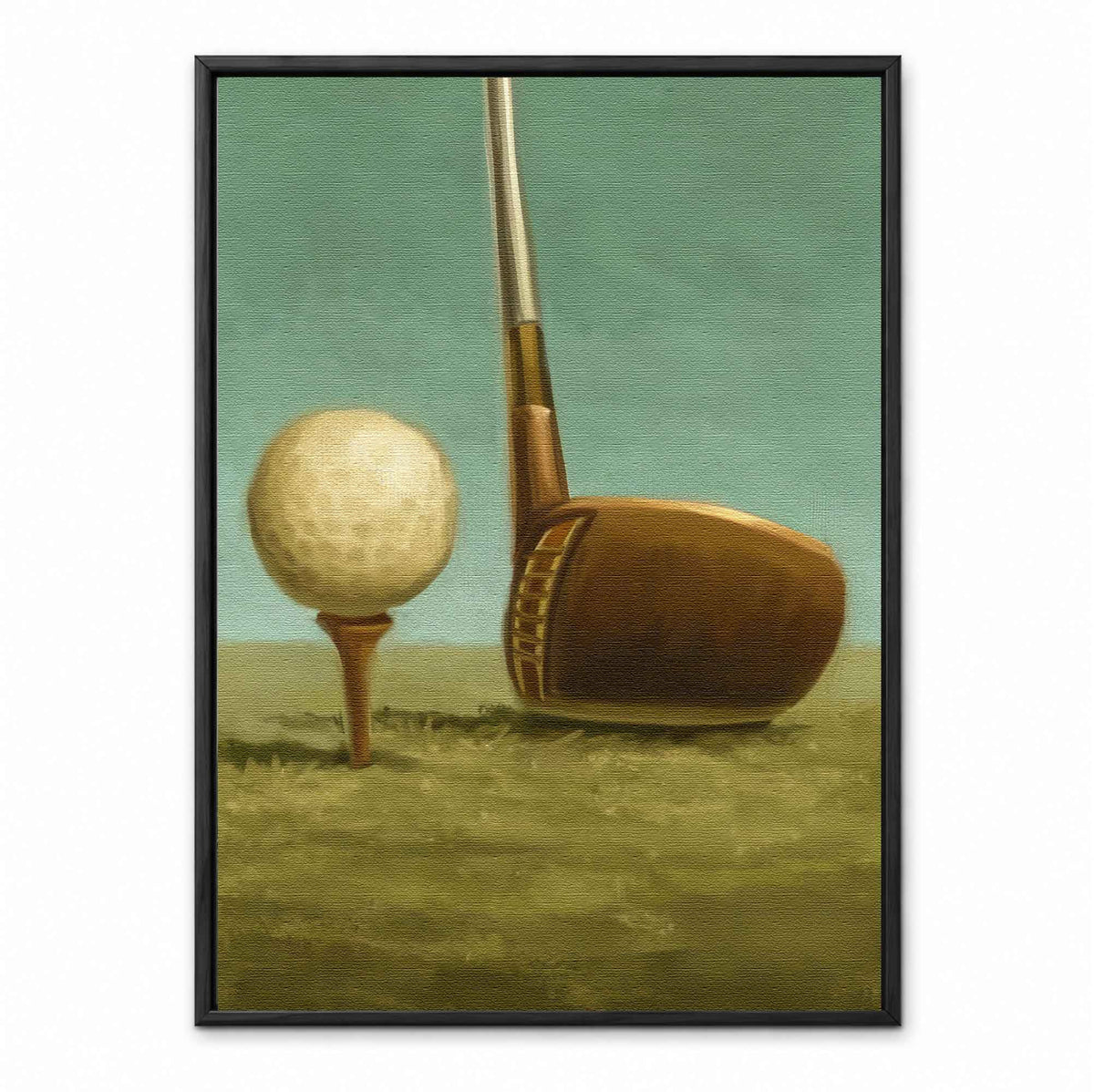 Golf, Tee & Club copy retro golf art print