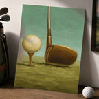 Golf, Tee & Club copy Vintage Golf Poster | Retro Golf Wall Art Decor