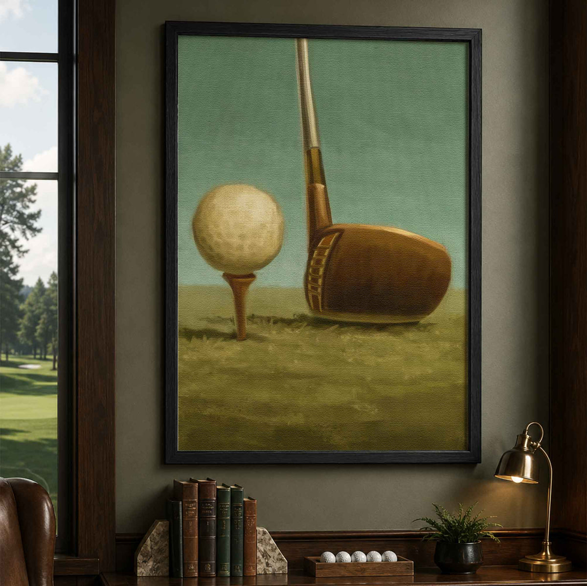 Golf, Tee & Club copy Vintage Golf Poster | Retro Golf Wall Art Decor
