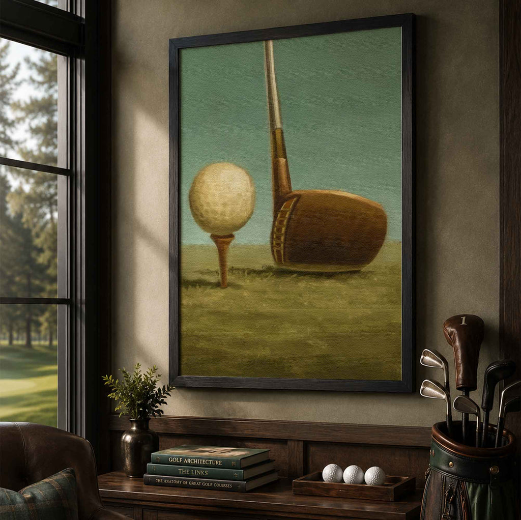 Golf, Tee & Club copy Vintage Golf Poster | Retro Golf Wall Art Decor