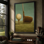 Golf, Tee & Club copy Vintage Golf Poster | Retro Golf Wall Art Decor