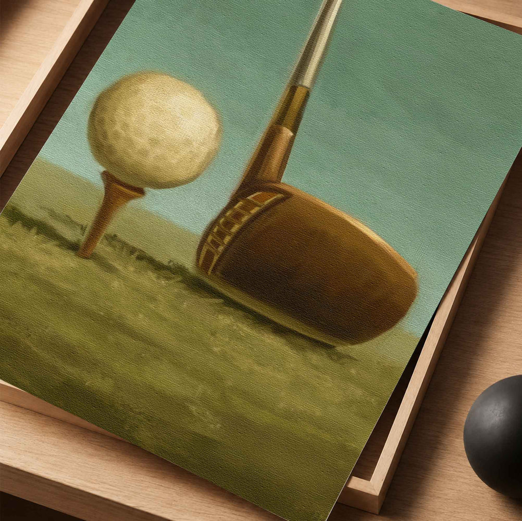 Golf, Tee & Club copy Vintage Golf Poster | Retro Golf Wall Art Decor
