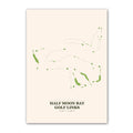 Half Moon Bay golf course map print poster, California USA golf wall art