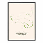 Half Moon Bay course map in California USA
