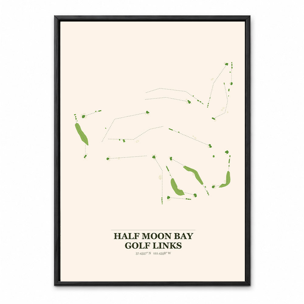 Half Moon Bay course map in California USA