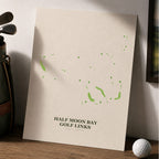 Half Moon Bay Golf Course Map Print Poster | California USA Golf Wall Art
