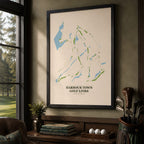 Harbour Town Golf Course Map Print Poster | South Carolina USA Golf Wall Art