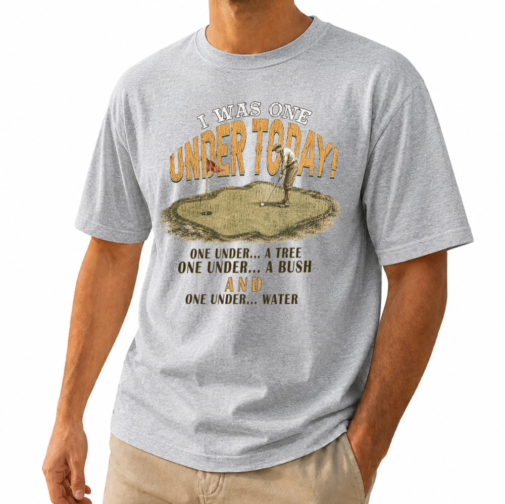 Vintage One Under Today Golf Unisex T-Shirt - Funny Golf Humor Graphic Tee