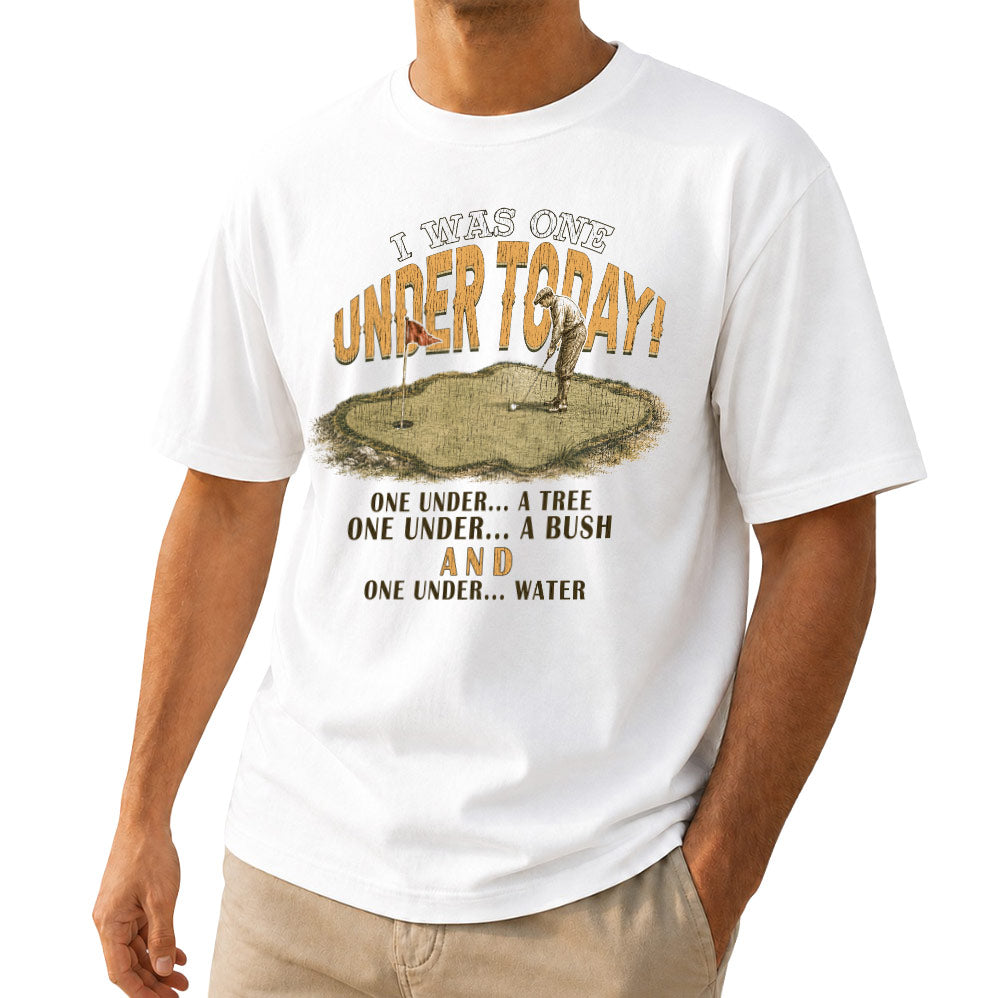 Vintage One Under Today Golf Unisex T-Shirt - Funny Golf Humor Graphic Tee