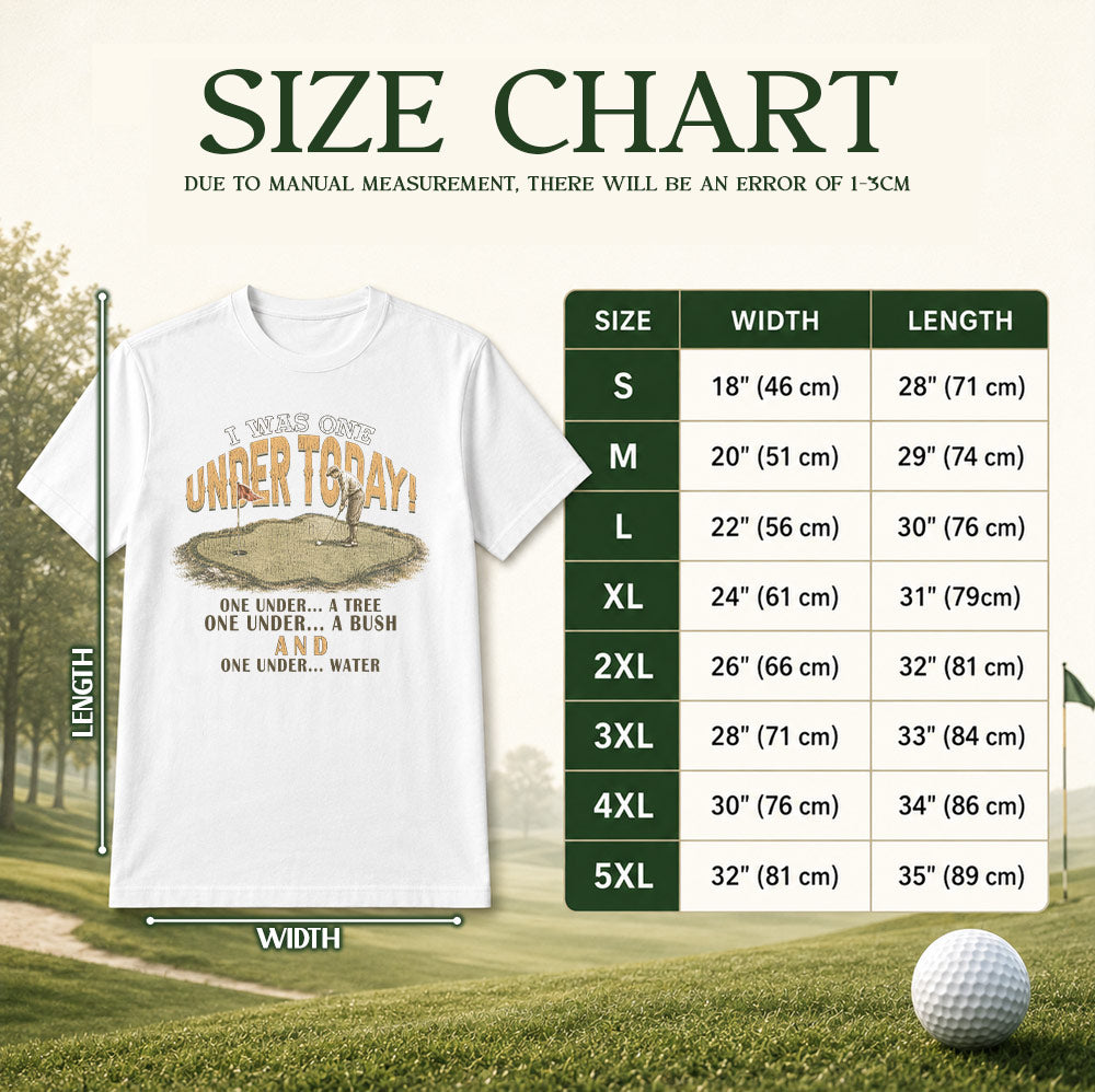 Vintage One Under Today Golf Unisex T-Shirt - Funny Golf Humor Graphic Tee