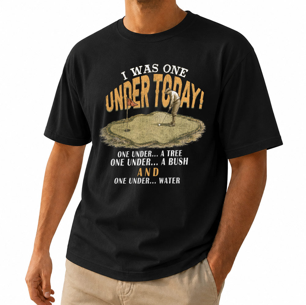 Vintage One Under Today Golf Unisex T-Shirt - Funny Golf Humor Graphic Tee
