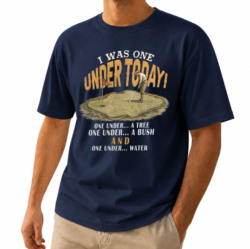 Vintage One Under Today Golf Unisex T-Shirt - Funny Golf Humor Graphic Tee