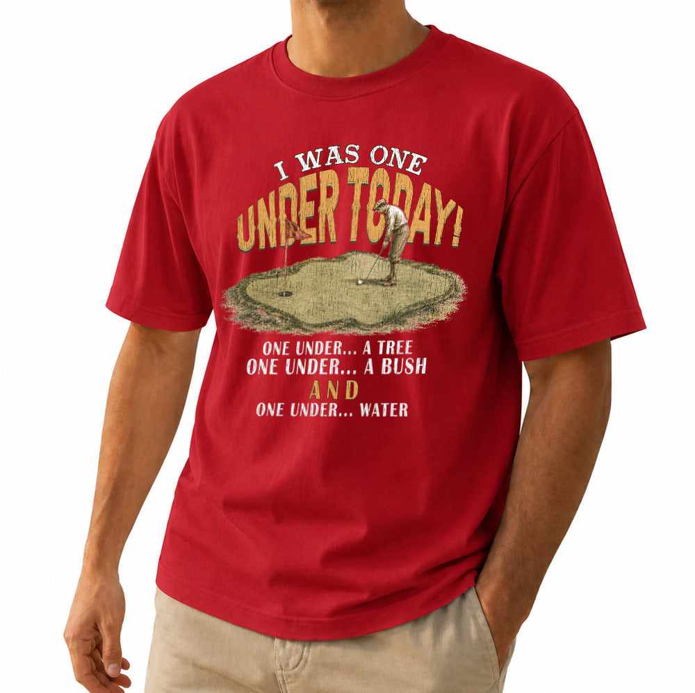 Vintage One Under Today Golf Unisex T-Shirt - Funny Golf Humor Graphic Tee