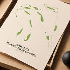 Kapalua Plantation Golf Course Map Print Poster | Hawaii USA Golf Wall Art
