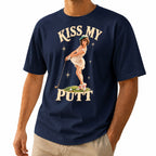 Kiss My Putt Golf Unisex T-Shirt - Vintage Pin-Up Girl Funny Golf Graphic Tee