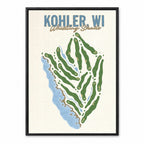 Kohler course map in Wisconsin USA