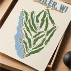 Kohler Golf Course Map Print Poster | Wisconsin USA Golf Wall Art