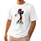 Life Is Good Spartan Golf Unisex T-Shirt - Funny Roman Warrior Golf Graphic Tee