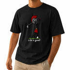 Life Is Good Spartan Golf Unisex T-Shirt - Funny Roman Warrior Golf Graphic Tee