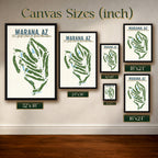MARANA AZ Golf Course Map Print Poster | Arizona USA Golf Wall Art