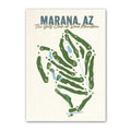 MARANA AZ golf course map print poster, Arizona USA golf wall art