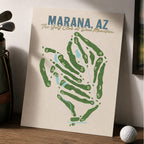 MARANA AZ Golf Course Map Print Poster | Arizona USA Golf Wall Art