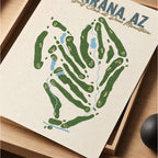 MARANA AZ Golf Course Map Print Poster | Arizona USA Golf Wall Art